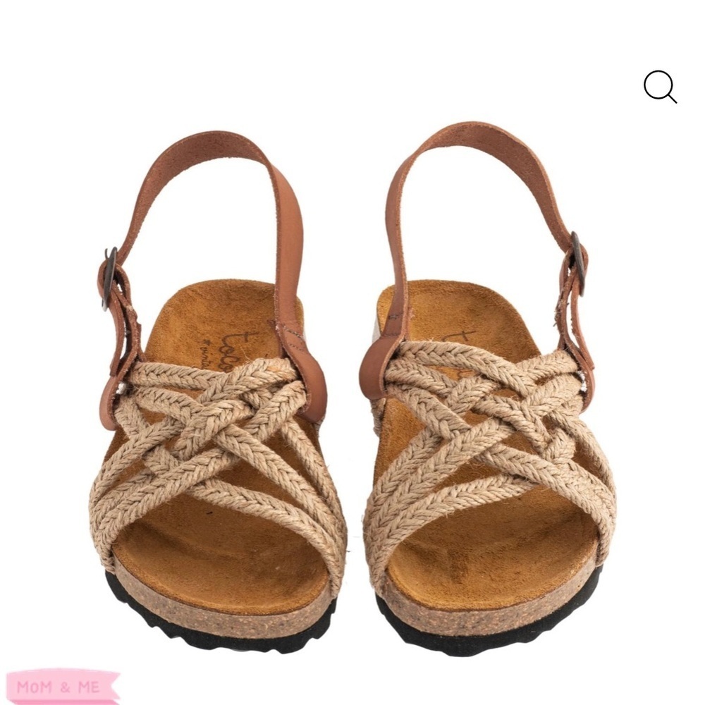 Kids Tan and Brown Sandals by Tocoto Vintage. Euro 31 kids